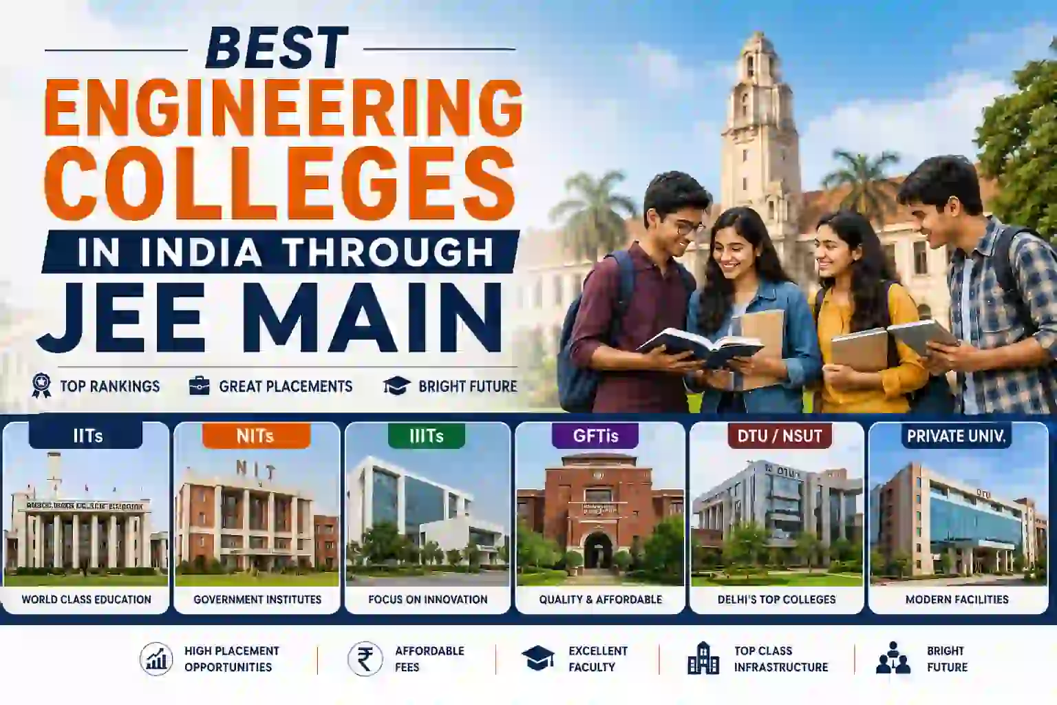 Best Engineering Colleges in India Through JEE Main