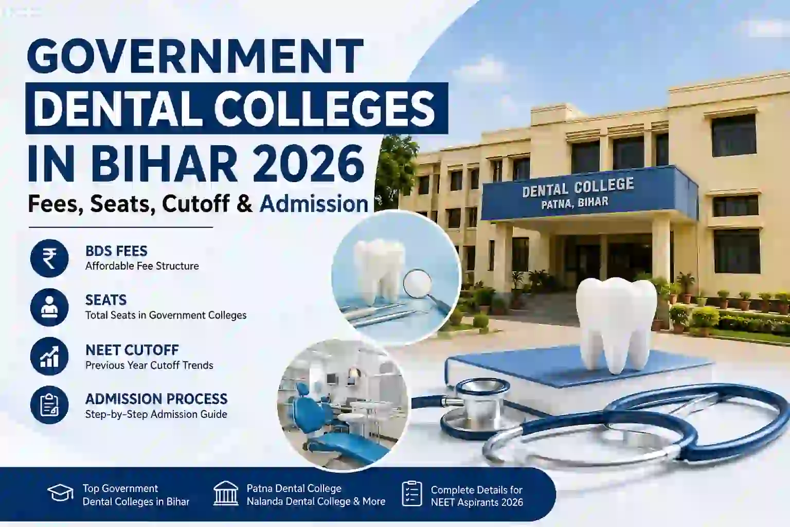 Government Dental Colleges in Bihar 2026: Patna & Nalanda Fees