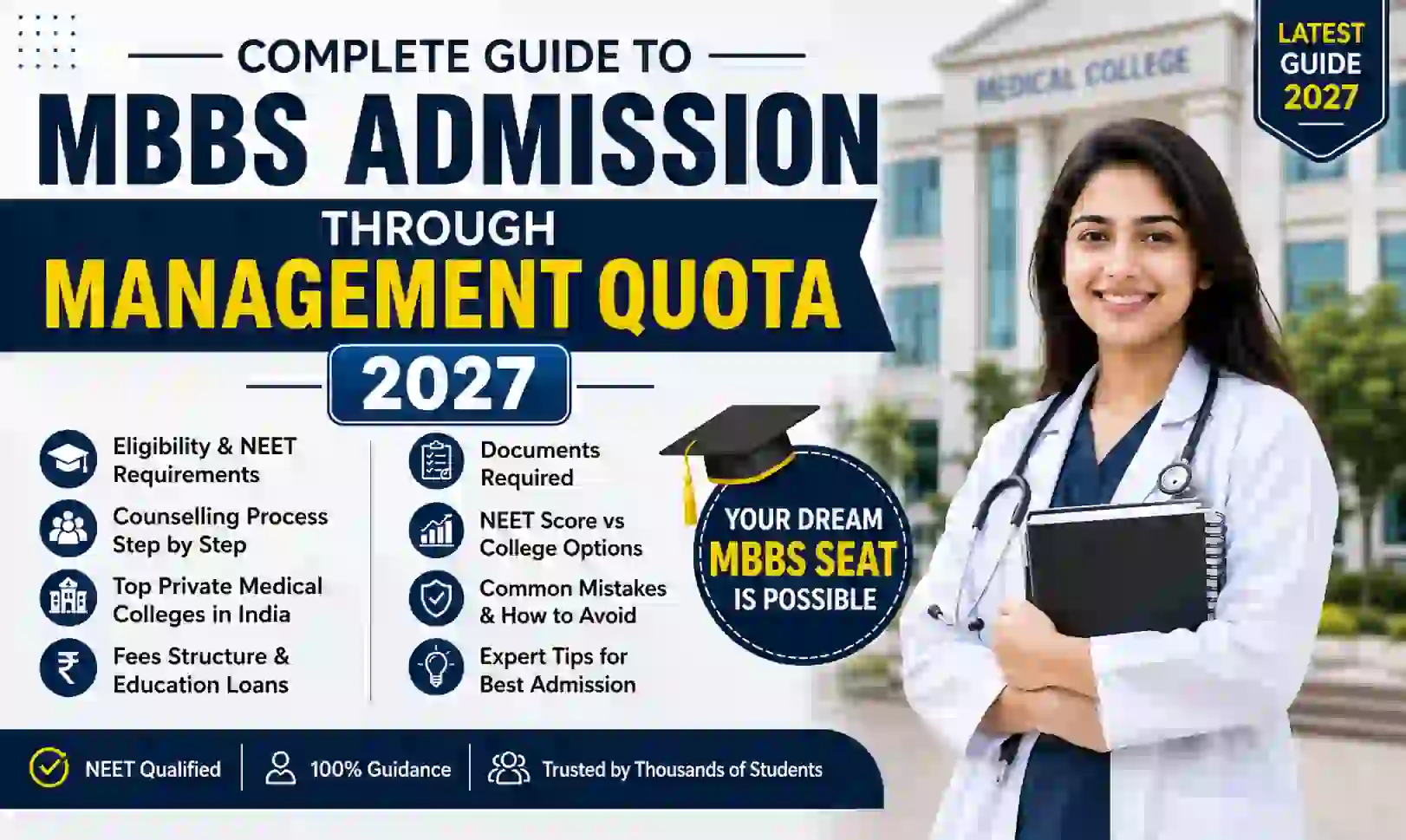 MBBS Admission Through Management Quota 2027 | AdmissionWala