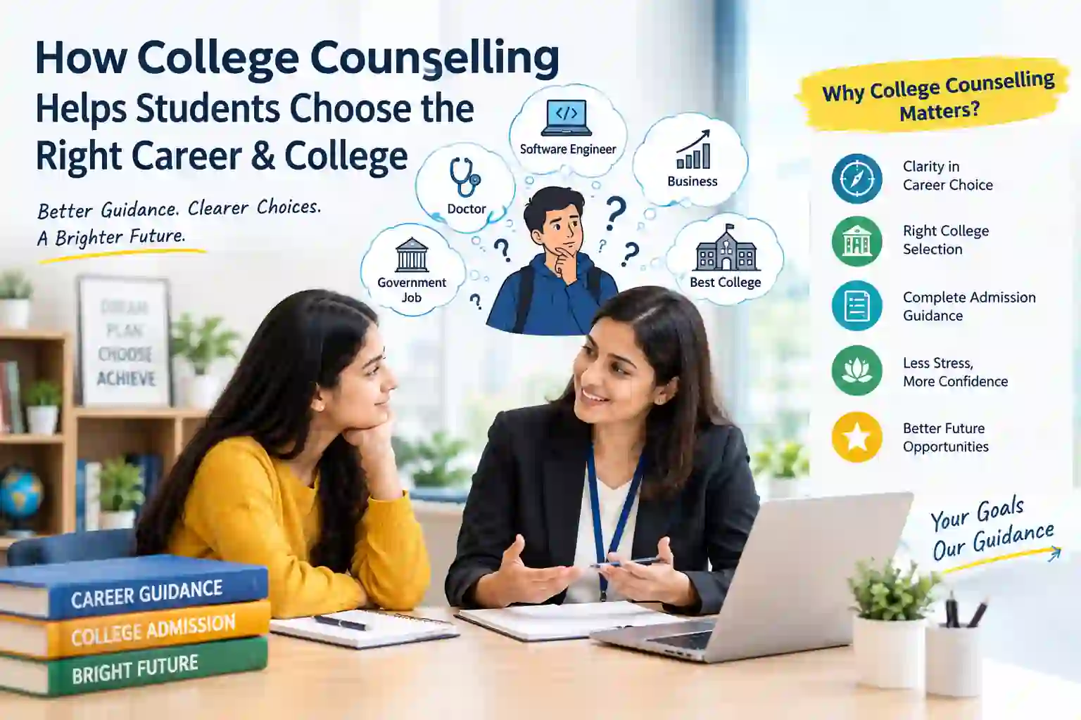 How College Counselling Helps Students Choose the Right Career & College