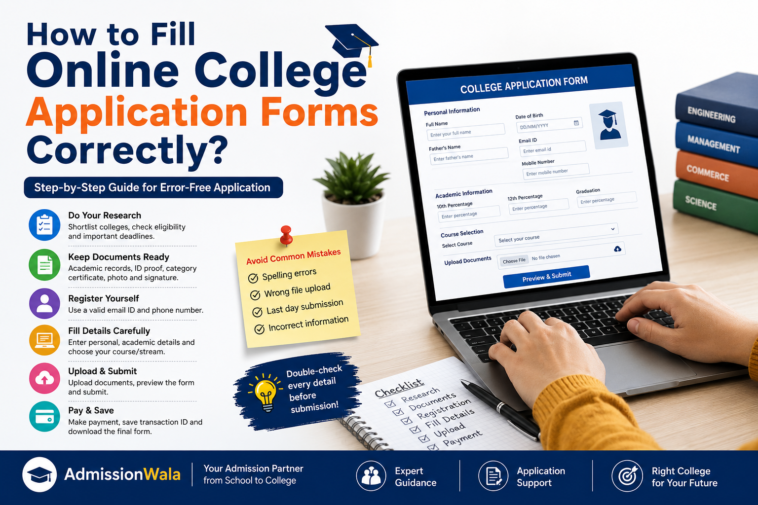 How to Fill Online College Application Forms Correctly?