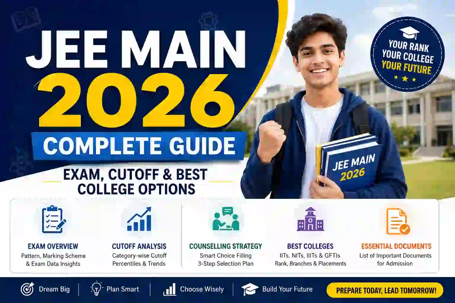 JEE Main 2026 Complete Guide: Exam, Cutoff & Best Colleges