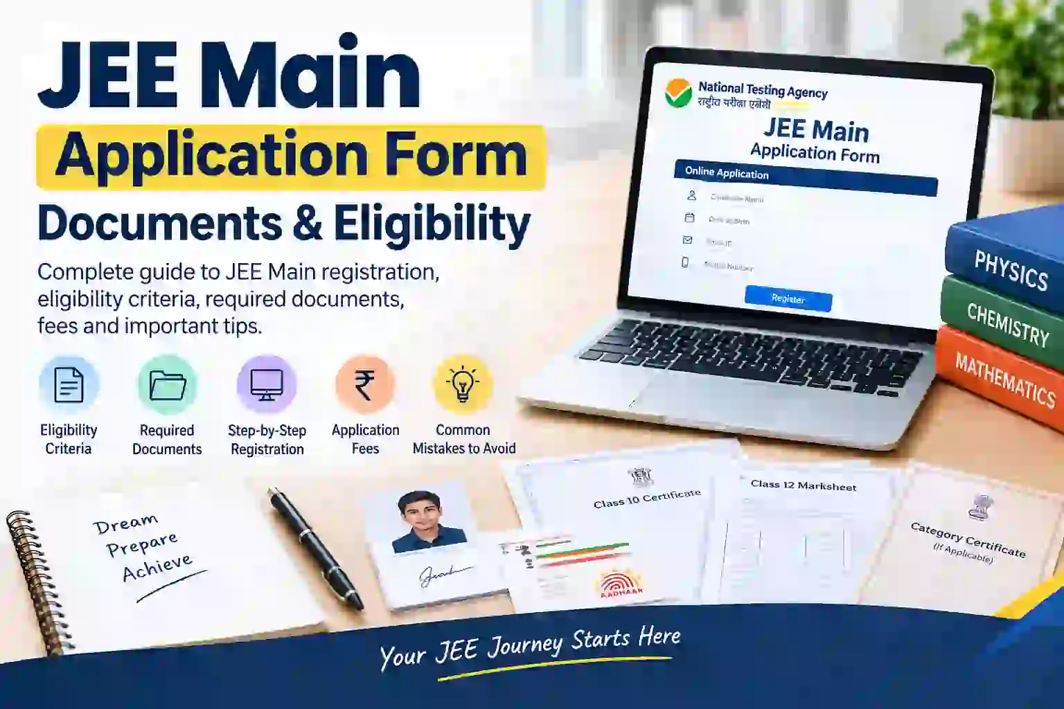 JEE Main Application Form: Documents, Eligibility and Registration Guide