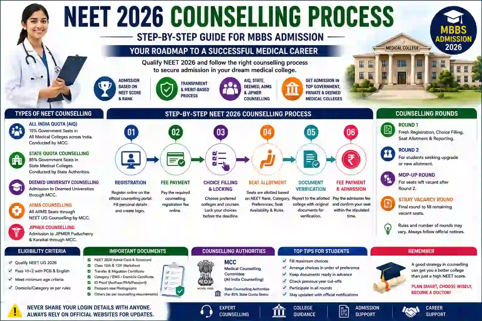 NEET 2026 Counselling Process: Step-by-Step Guide