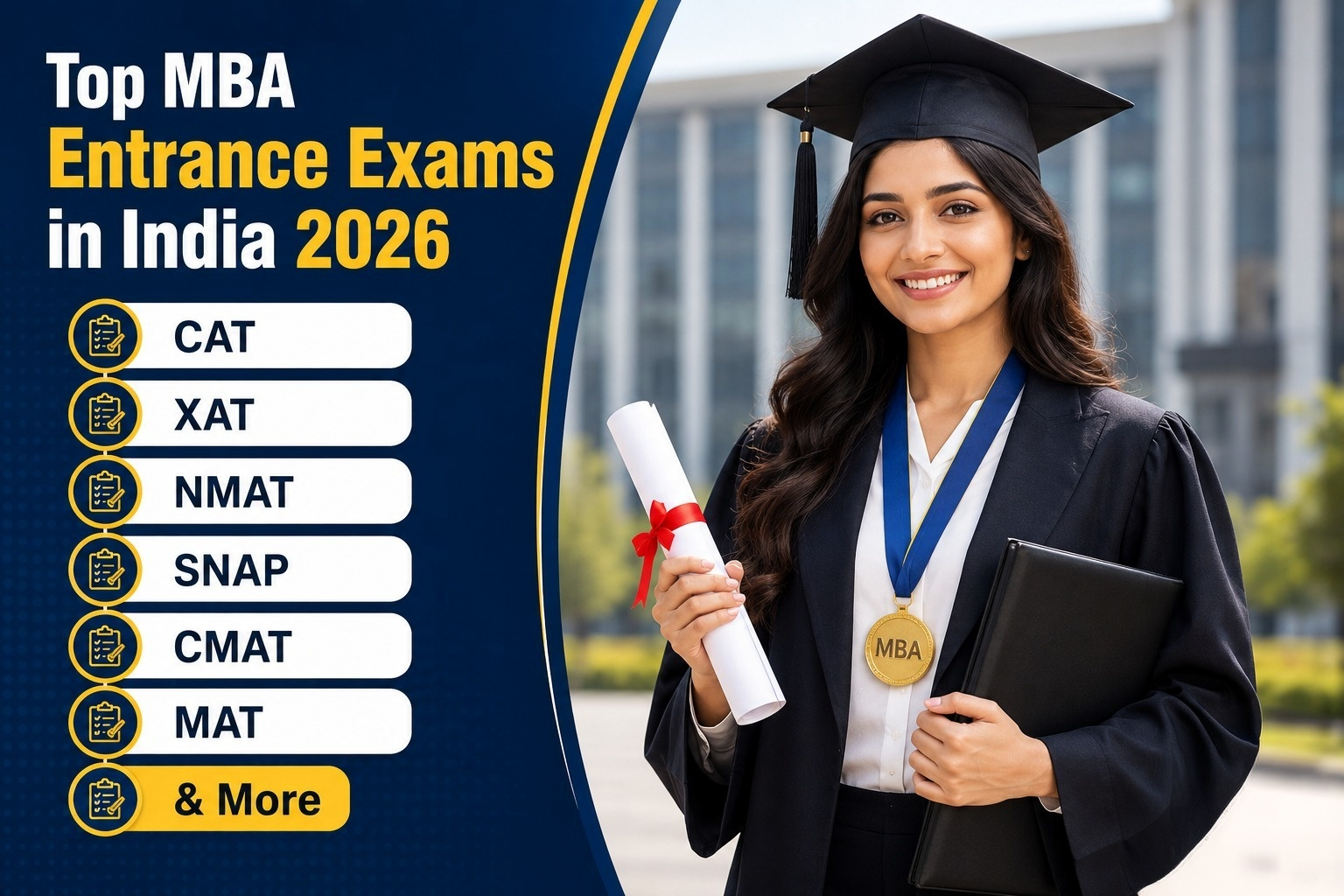 Top MBA Entrance Exams in India 2026: CAT, XAT, NMAT, SNAP, CMAT, MAT & More